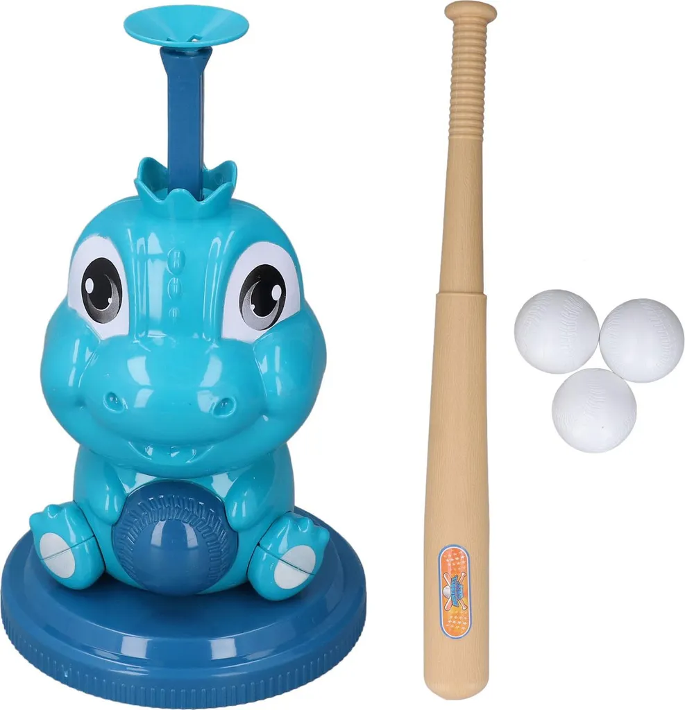 Machine à Baseball Dinosaure avec Batte Télescopique et Portée Ajustable