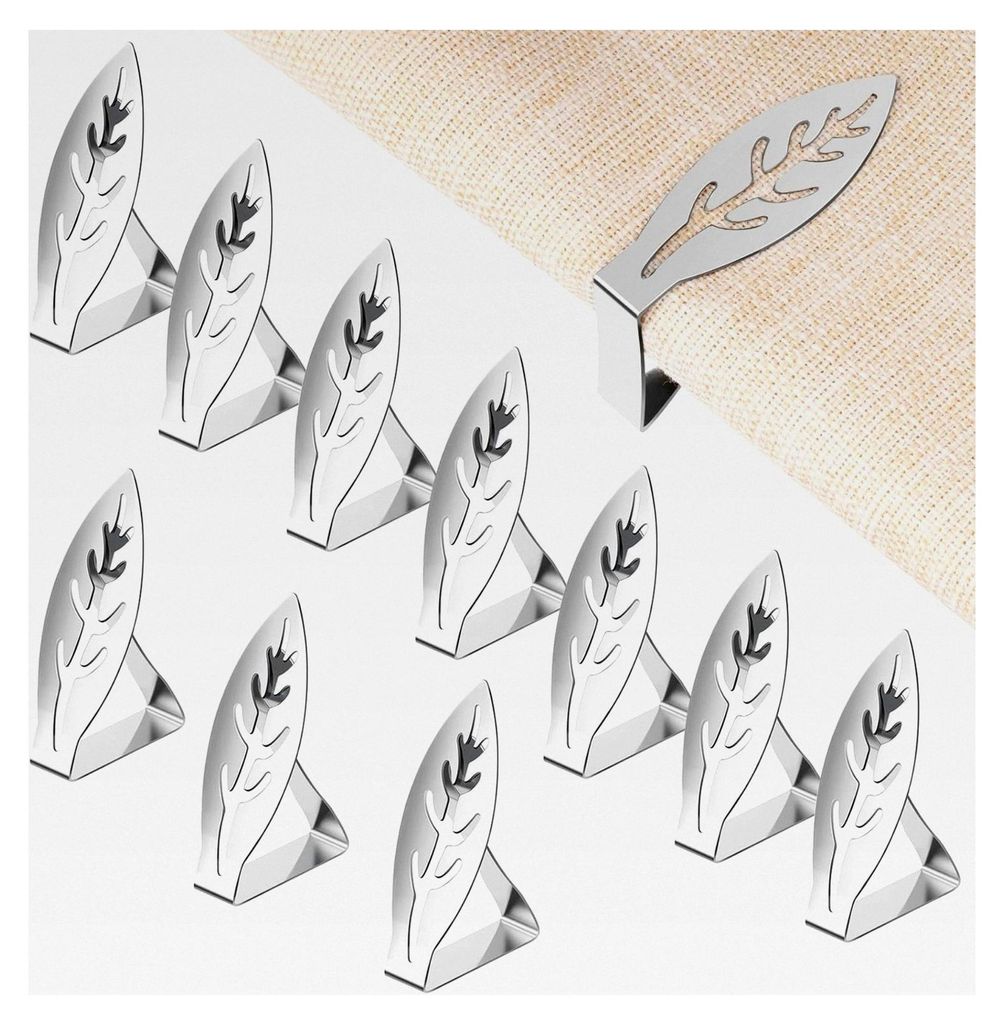 10 Stück Tischdeckenklammern aus Edelstahl Set, Tischtuchklammern für dicke Tischplatten, Tischdeckenhalter für Gartentische, Restaurants und Es...