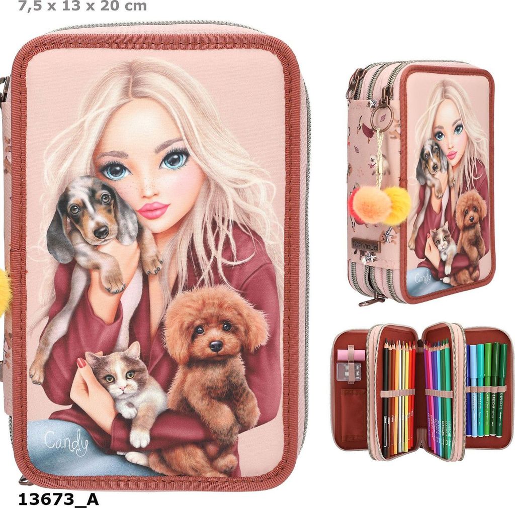 TOPModel FUR EVER FRIENDS, Twardy pojemnik na ołówki, Cynk, Zdjęcie produktu 