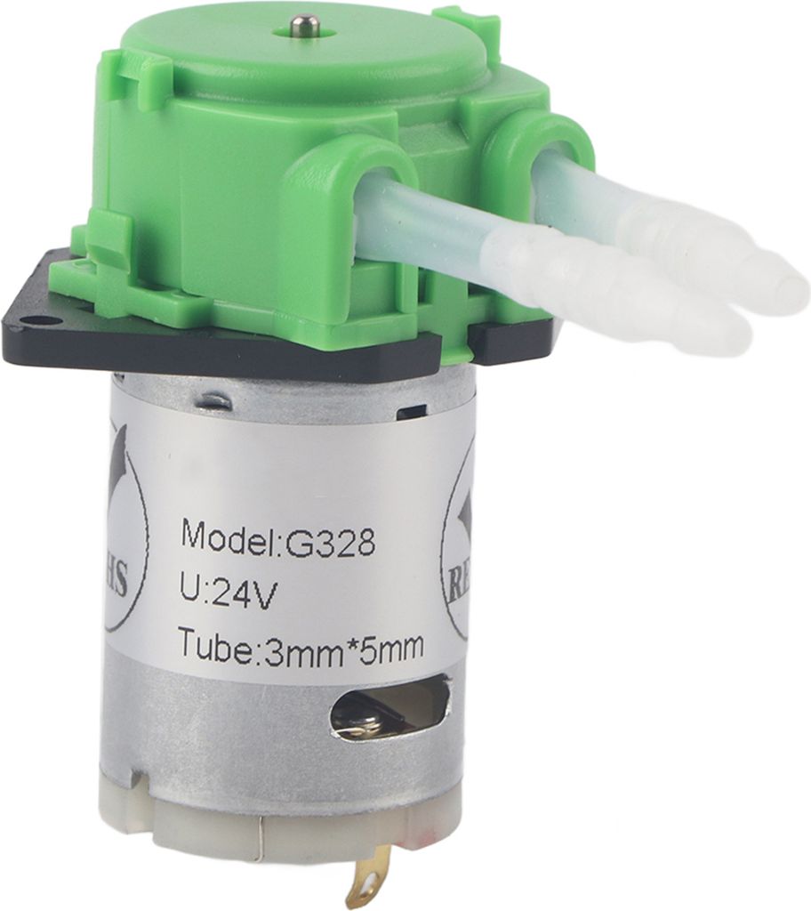 Dosierpumpe DIY peristaltischer Schlauchkopf für die chemische Analyse im Aquariumlabor (grün 24 V 3 * 5)