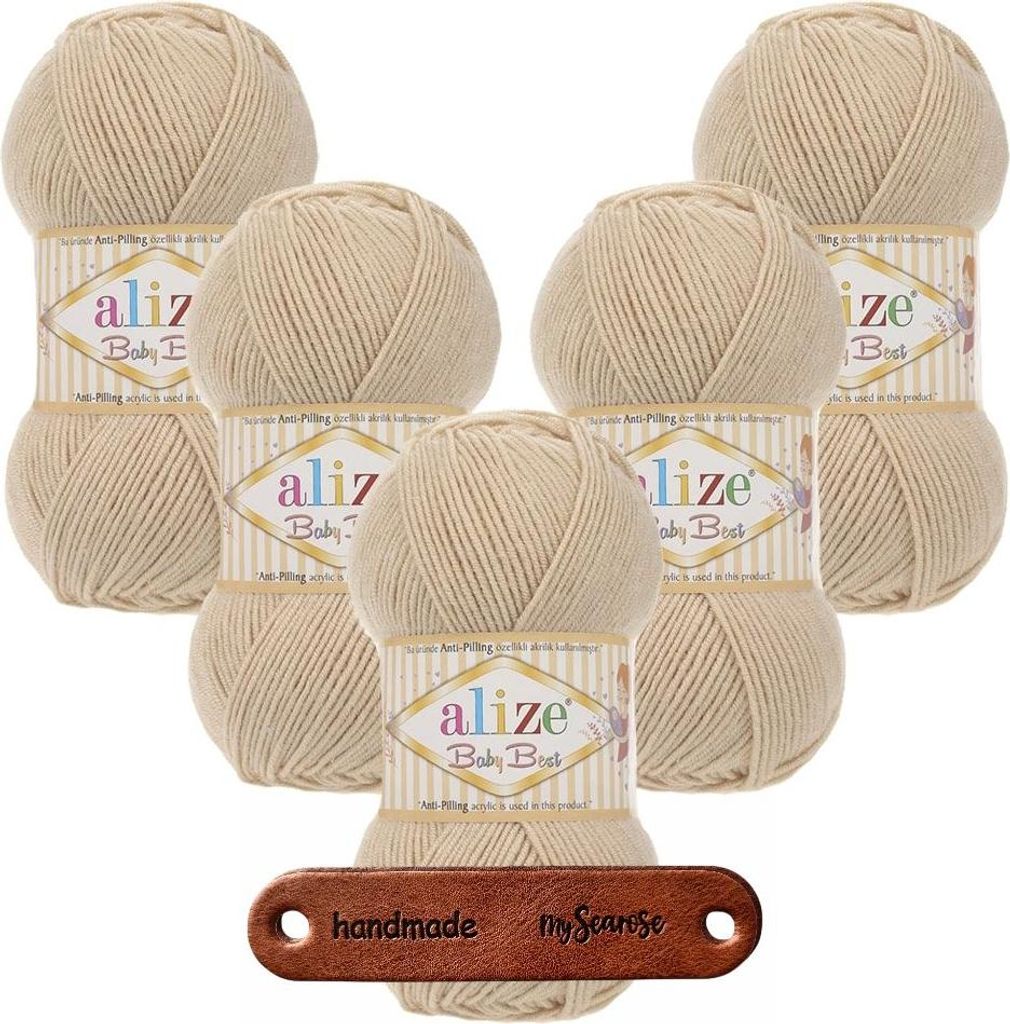 5 x ALIZE Baby Best 310 Honey mit Label Produktbild 