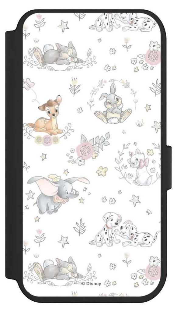 NIVOCASE Klapphülle für Apple iPhone 14 Pro Handyhülle aus Kunst Leder NIVOflip schwarz Bambi Disney Dumbo