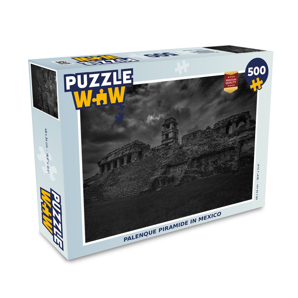 MuchoWow Puzzle 500 Teile Pyramide von Palenque in Mexiko - 500 Teile - Kinder - Selberbauen - Puzzlespiele
