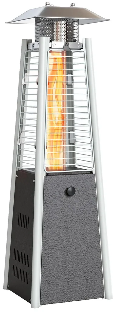 Chauffage extérieur d'appoint à gaz portable 3000 W noir pour jardin
