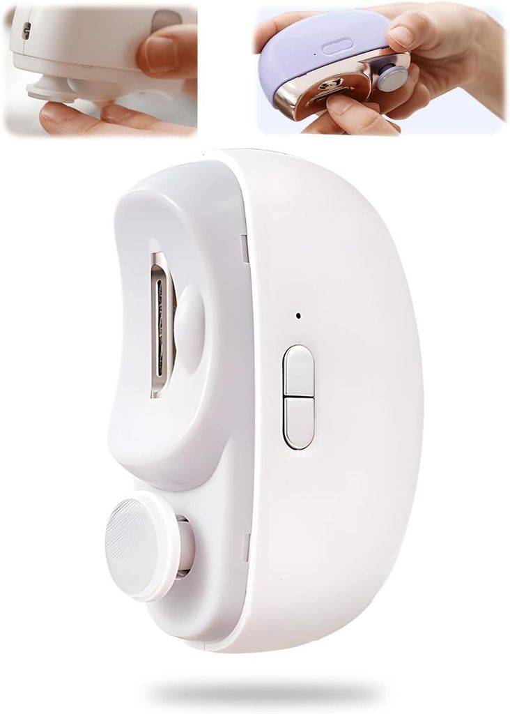 2025 Neu Elektrischer Nagelknipser, 3-in-1 Automatic Electric Nail Clipper with Polishing, Nageltrimmer Nagelpolierer mit LED-Licht Elektrische Zeh...