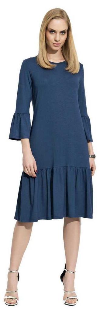Damen Glockenkleid Kleid Elegant Langarm Mittellang; Produktbild 