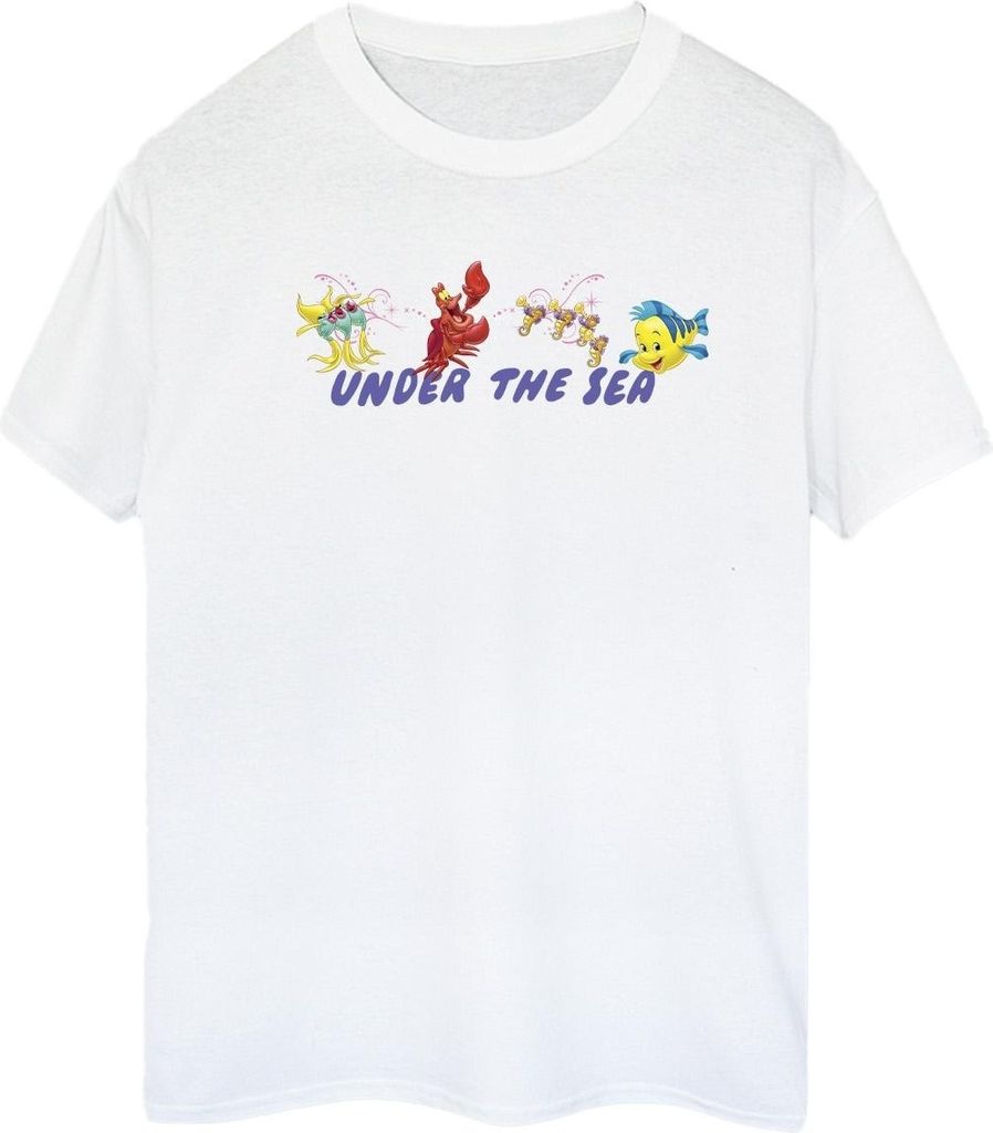 Disney - "The Little Mermaid Under The Sea" T-Shirt für Damen BI31176 (3XL) (Weiß)