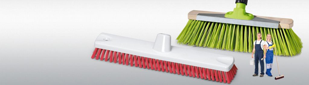 Nölle Profi Brush Gartenbesen Power Stick 40 cm, 140 cm Stiel, Ø 23,5 mm | 1 Stück