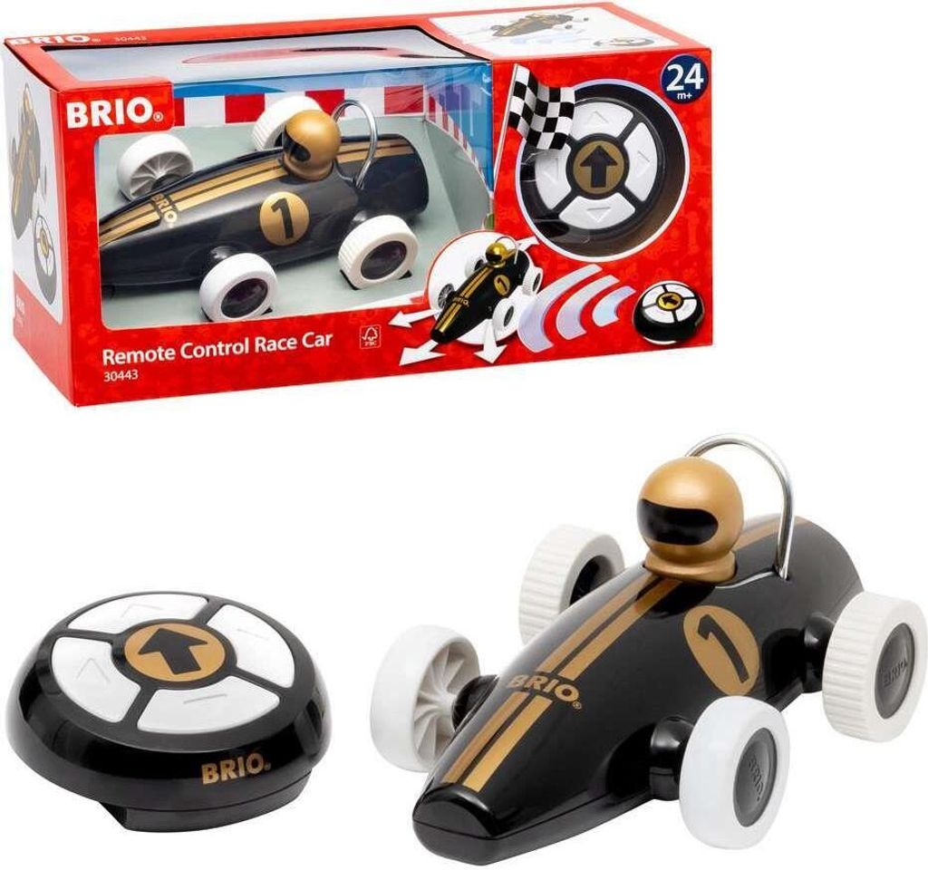 BRIO Rennwagen Schwarz/Gold BRIO 63044300 - für Kinder ab 2 Jahren, Fernsteuerung, Geschicklichkeit und Kontrollvermögen
