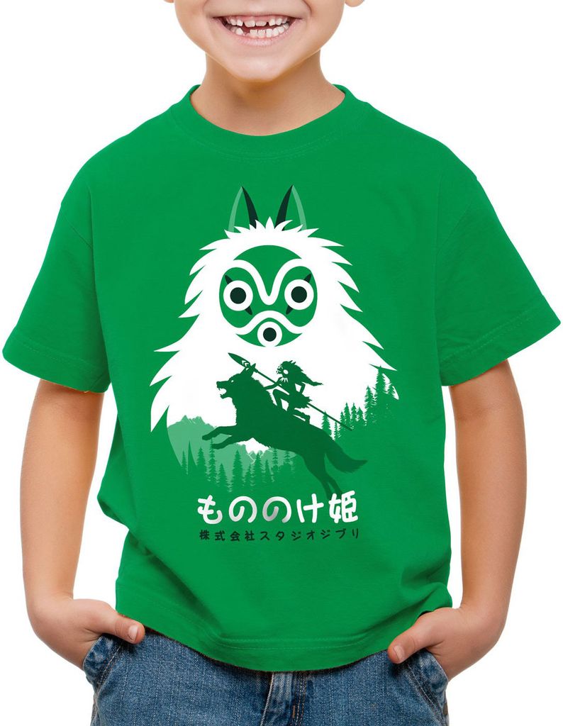 style3 Mononoke Hime Kinder T-Shirt wolf prinzessin anime