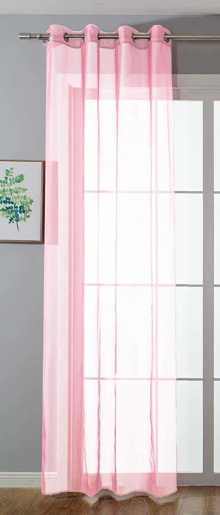 Ösenvorhang Transparent »Uni« Gardine HxB 145x140 cm Hellrosa Stores Vorhang Ösen Bleibandabschluß Wohnzimmer, 20332-cn