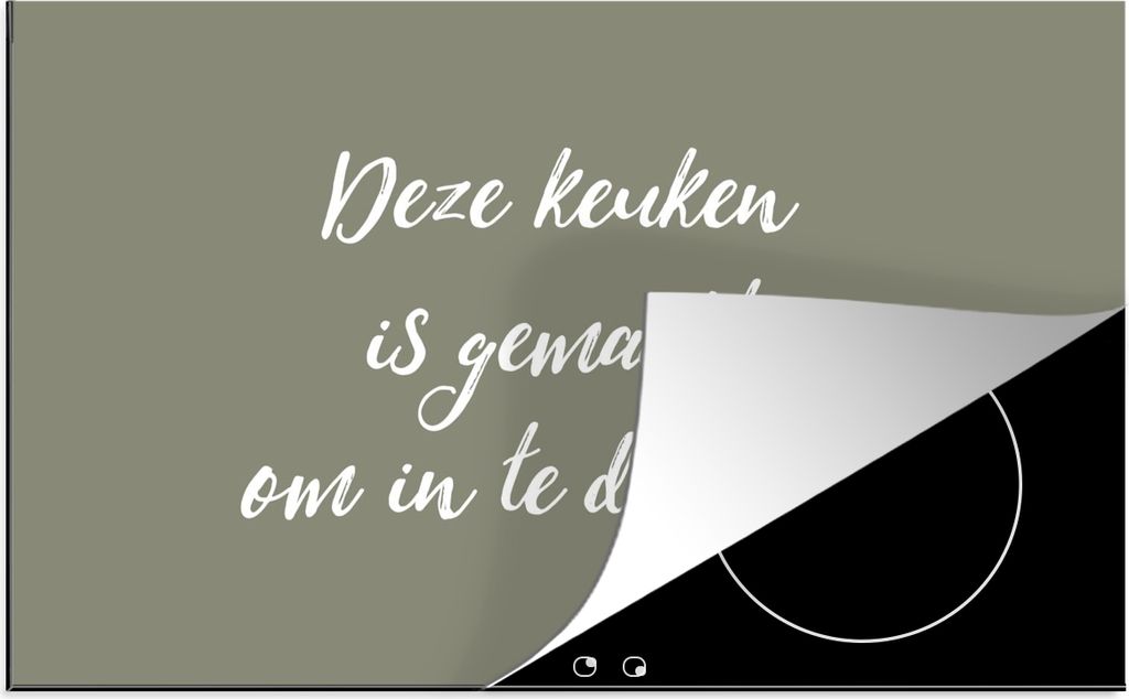 KitchenYeah Herdabdeckplatte Diese Küche ist zum Tanzen gemacht - Sprichwörter - Zitate , 81x52cm, Küche Deko, Glaskeramikfeld Herdabdeckung, ...