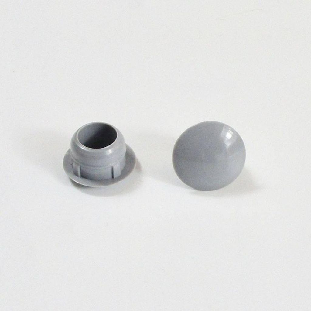 Ajile, 50 Stück, Blindstopfen Kunststoff für Lochdurchmesser 10 mm, Abdeckkappe Grau, OBF310x50