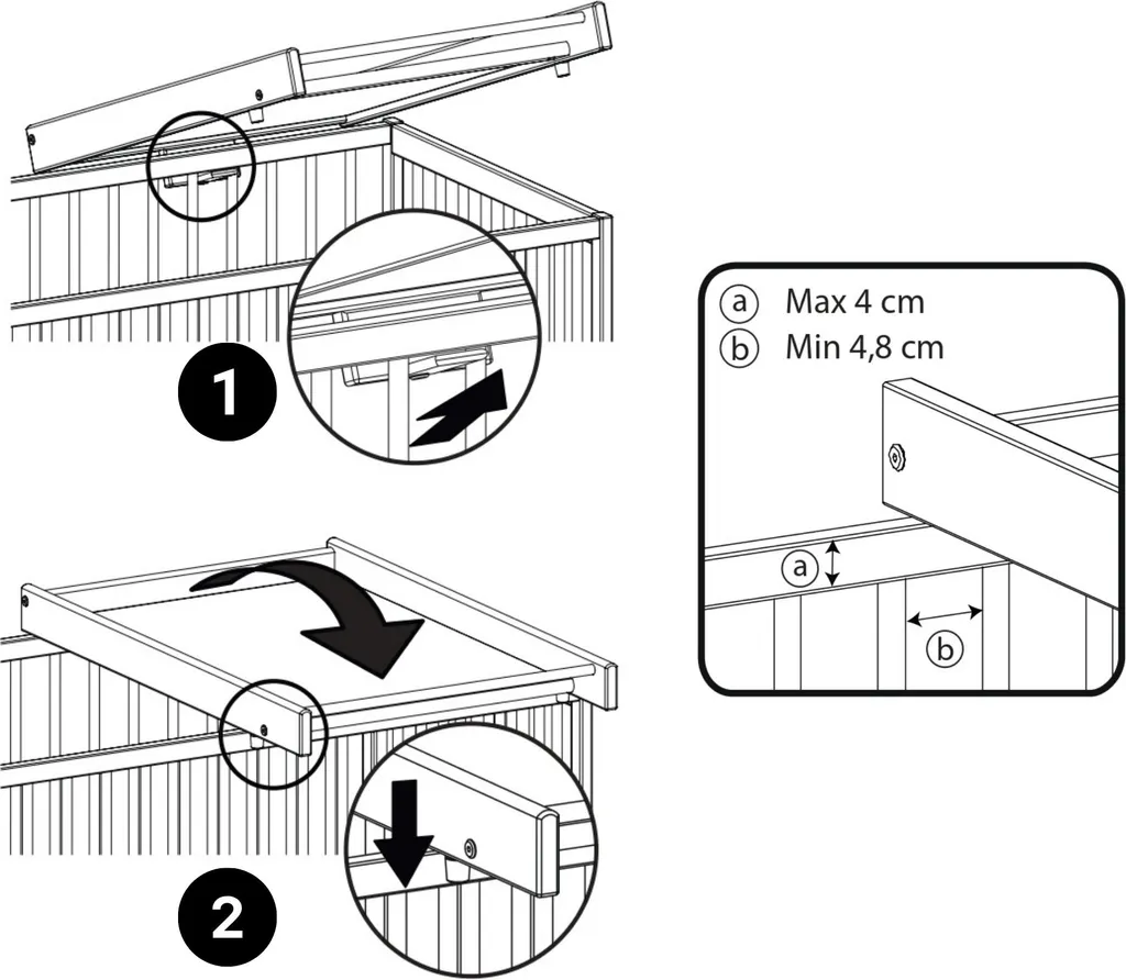 Table à langer pour petit espace MONA AT4 adaptable sur lit de bébé - 7