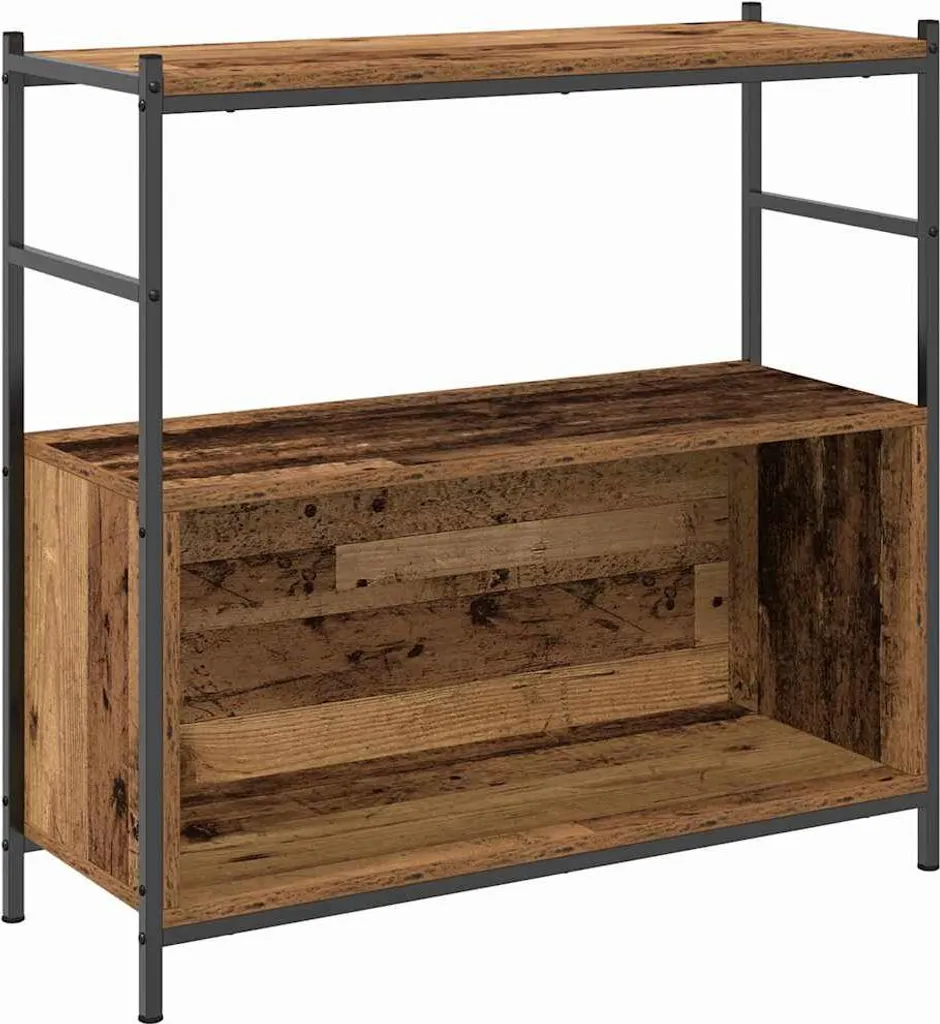 Scaffale Basso 80 cm Rovere Fumo vidaXL - Libreria per Interni Moderni