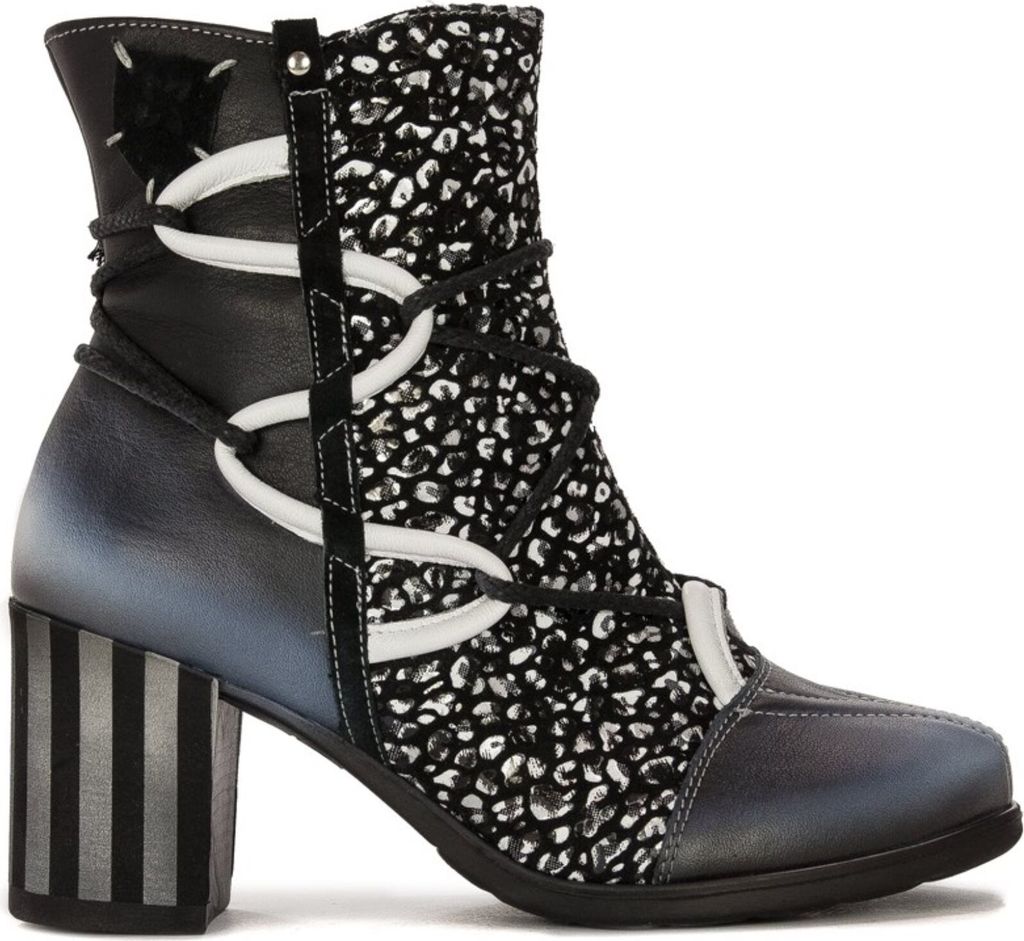 Damen Leder High Heels Maciejka 05605-01 Schwarz und Weiß 36