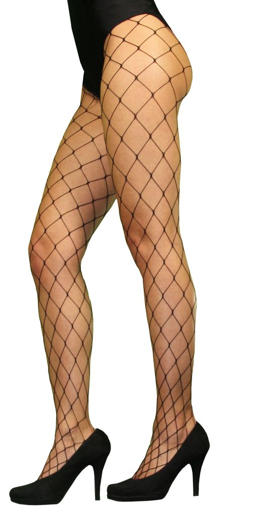 y Netzstrumpfhose schwarz große Maschen Löcher Produktbild 