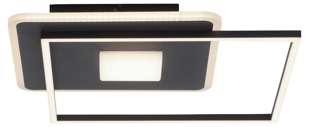 Lampa sufitowa LED, czarna, ściemniana, wys. 6,5 cm Zdjęcie produktu 
