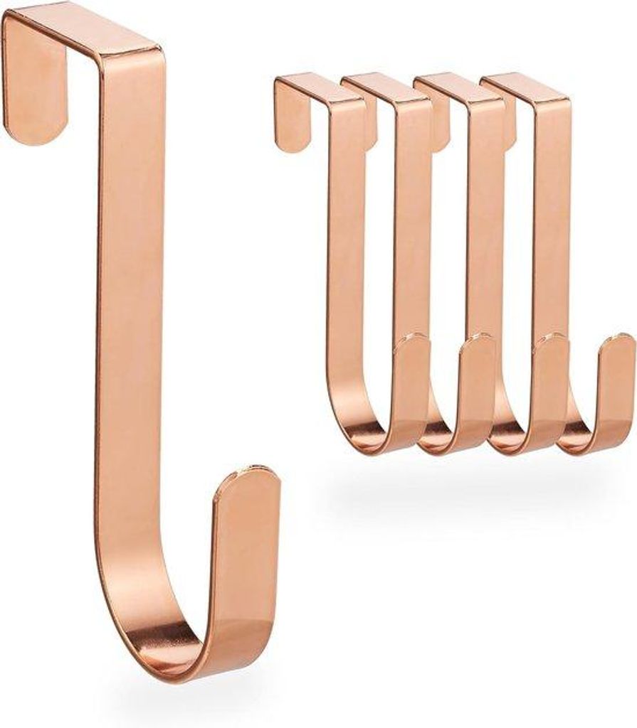 Kleiderhaken Set 5-teilig 12cm rosa für Bad und Flur