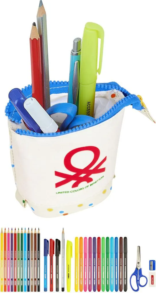 Trousse Organisée Benetton Topitos Blanc 32 Pièces Finis les Oublis
