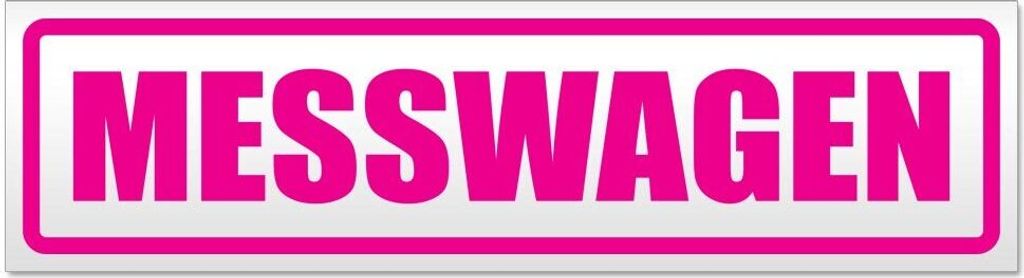 Kiwistar Messwagen Magnetschild Schild magnetisch - 45cm Pink - Magnetfolie für Auto PKW Kfz