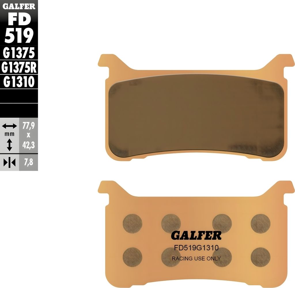 Bremsbeläge Galfer FD519G1310 Sinter-Metall Racing