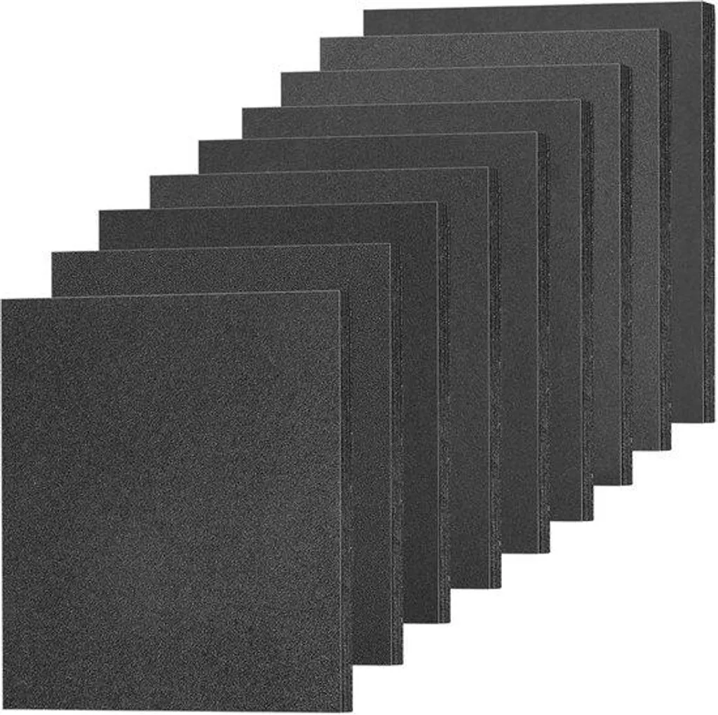 Papier abrasif pour métal et bois - Lot de 18 feuilles de ponçage mixte