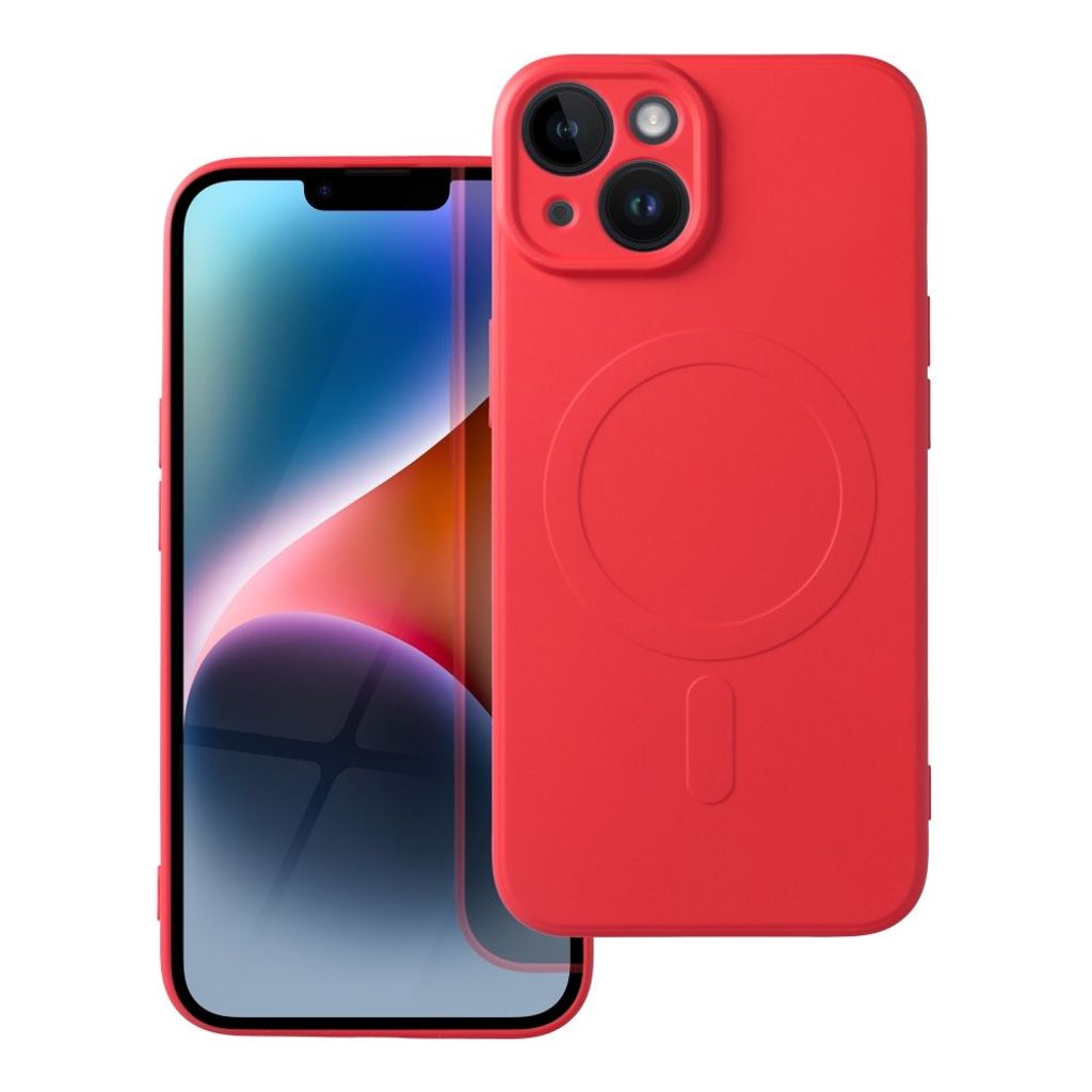 Case passend für iPhone 14 Silicone Mag Cover kompatibel mit MagSafe red