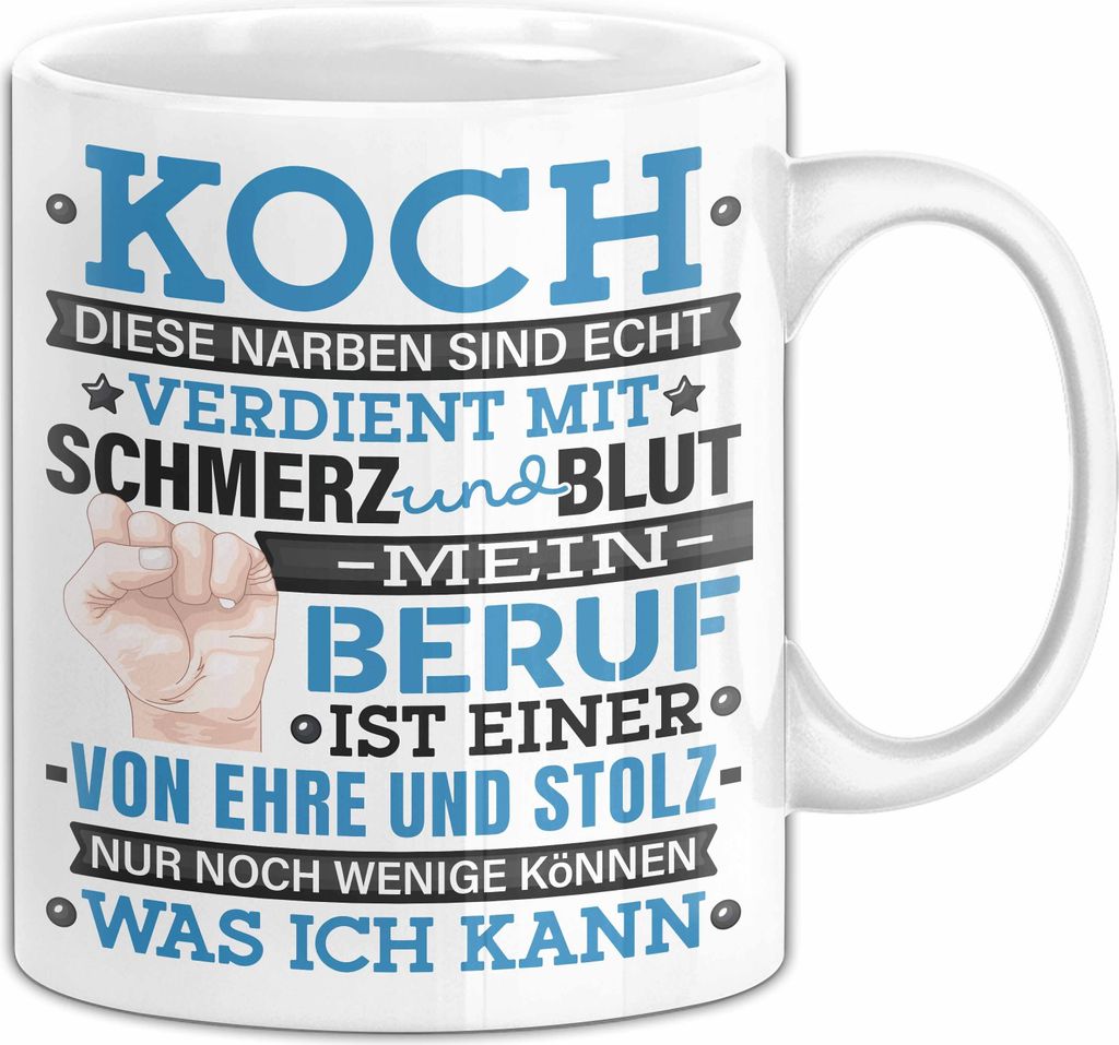 Koch Tasse Geschenk Bester Koch Sprüche (Weiß)