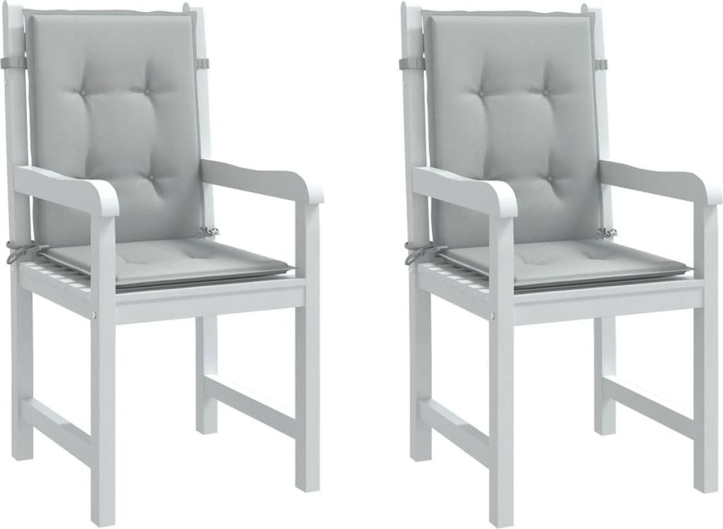 Design Niedriglehner-Auflagen 2 Stk. Melange Hellgrau 100x50x4cm Stoff, Klassische Sofas 2024 Neu