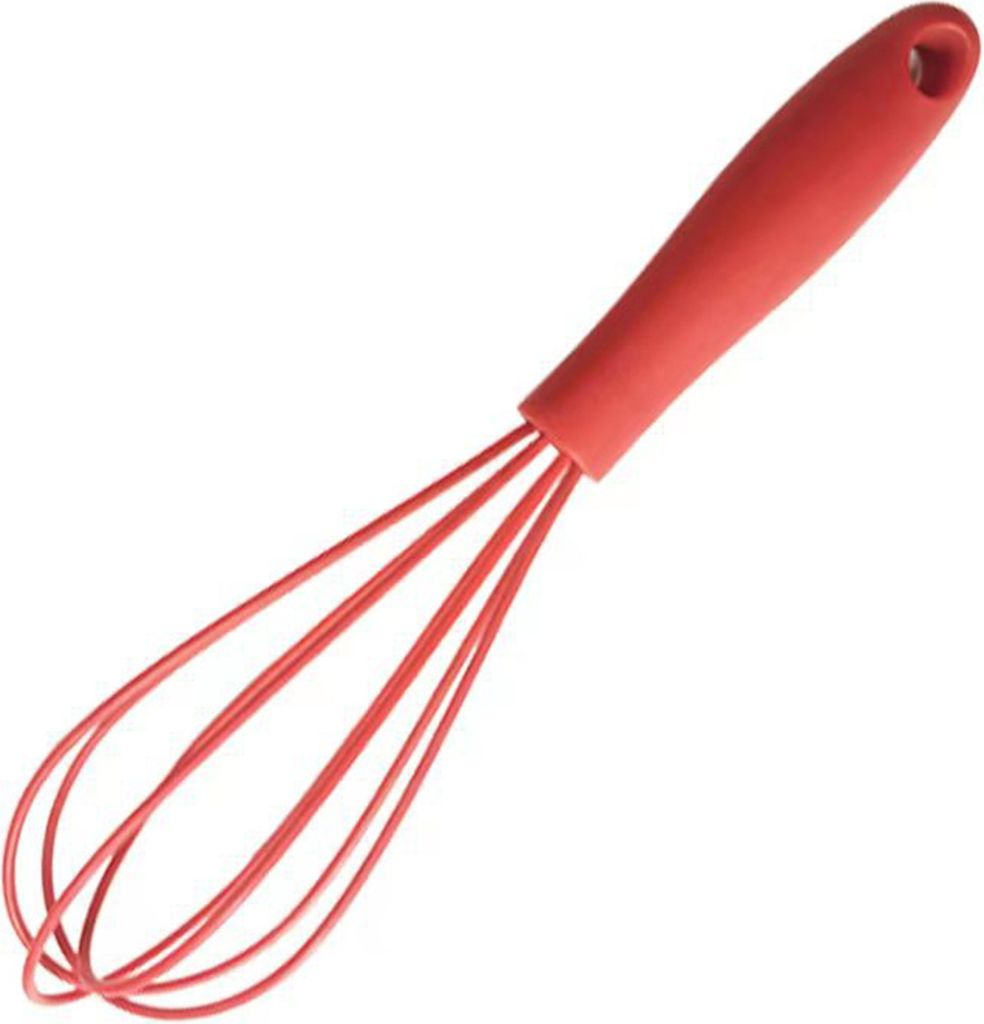 Manueller Schneebesen aus Silikon mit rutschfestem Griff, handgehaltener Schneebesen aus silikonbeschichtetem Draht zum Mischen, Kochen und Rühren