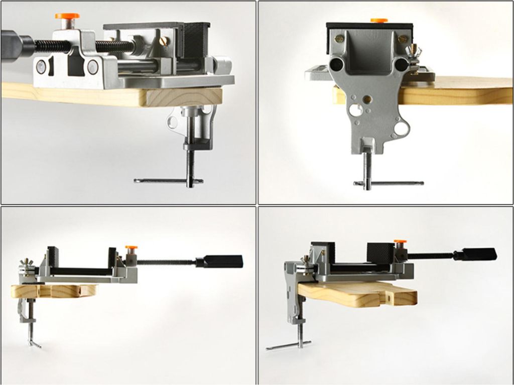 100mm Quick Release Drill Vise Heavy-duty Die-cast Aluminum Alloy Release Button for Drill Presses Work Benches