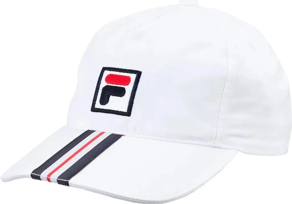 Casquette de Sport Blanche Fila Bobby Unisexe en Coton Réglable Chic