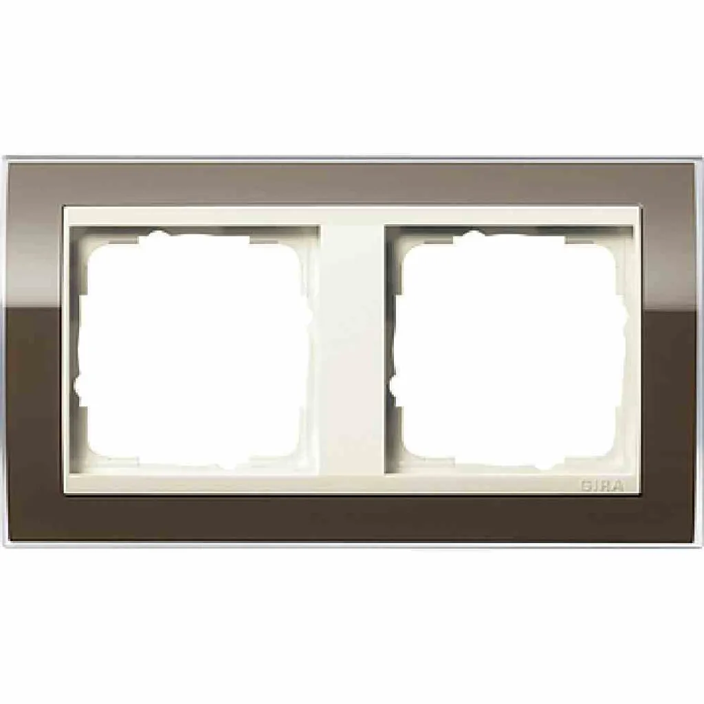 Gira Cadre de finition double 0212761 E2 Blanc mat pour interrupteur