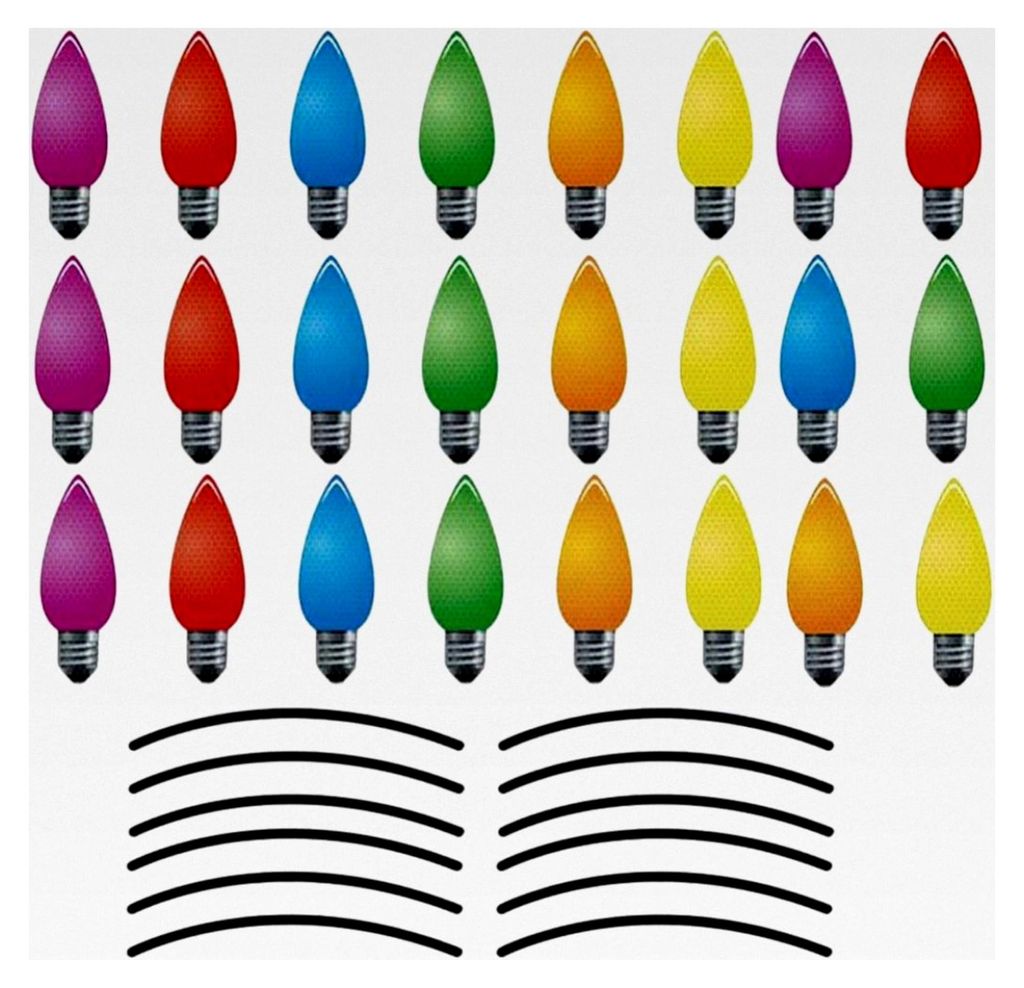 Leuchtende Weihnachtslichter für Auto-Magnete und Fahrzeugdekoration mit großen Glühbirnen-Lichterketten