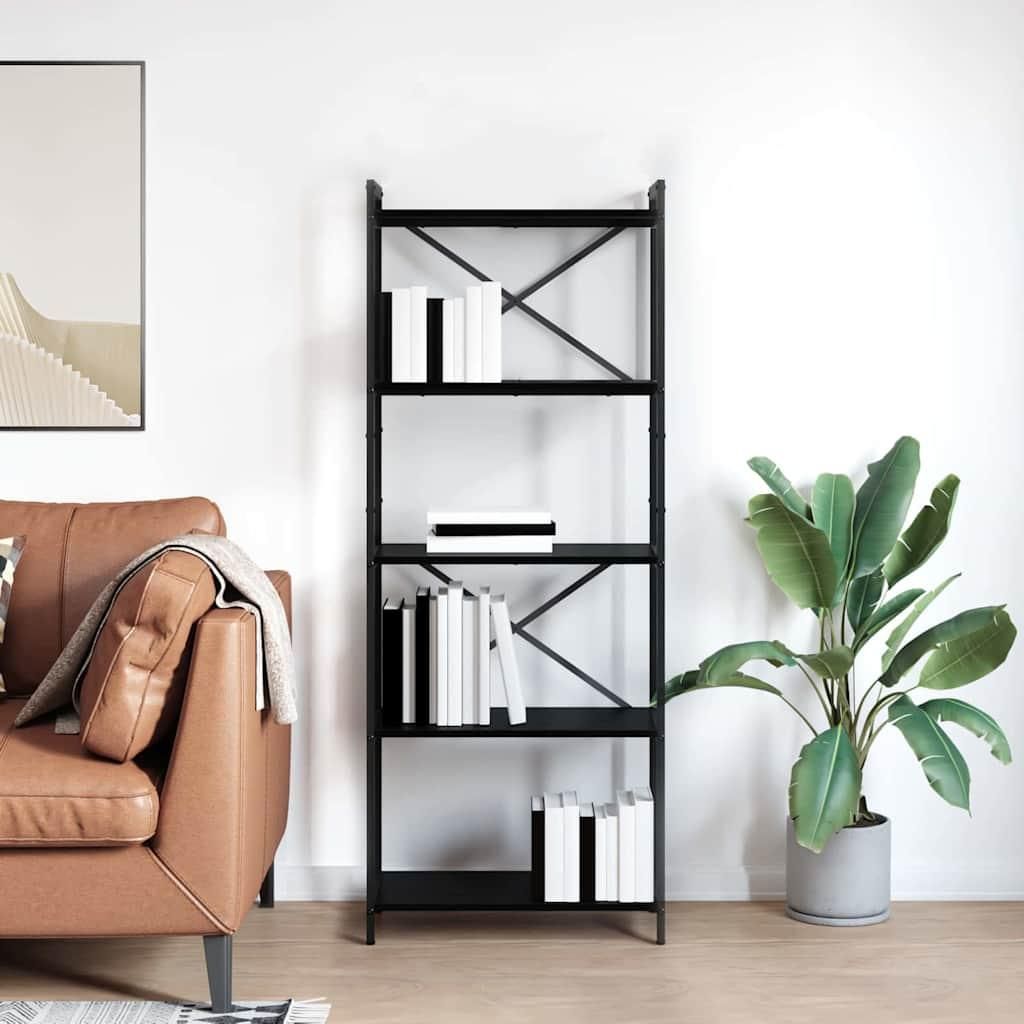 Möbel Bücherregal Schwarze Eiche 60 x 30 x 153 cm Holzwerkstoff - Bücherregale 868383