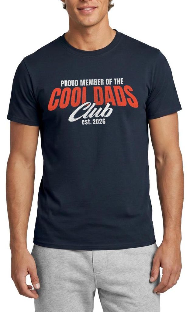 Spreadshirt Proud Member Of Cool Dads Club Est. 2026 Männer T-Shirt, XXL, Navy