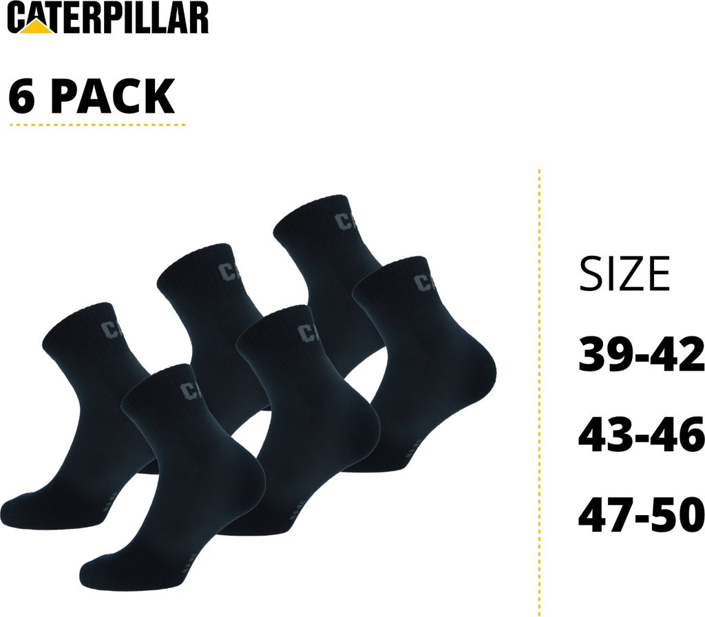 Caterpillar 6 Paar Quarter Socken / Arbeitssocken Produktbild 2