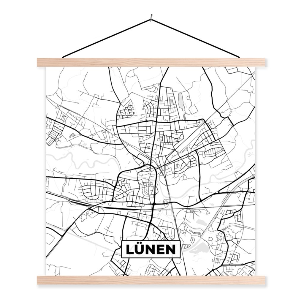 MuchoWow® Textilposter Stadtplan - Karte - Lünen - Karte Produktbild 