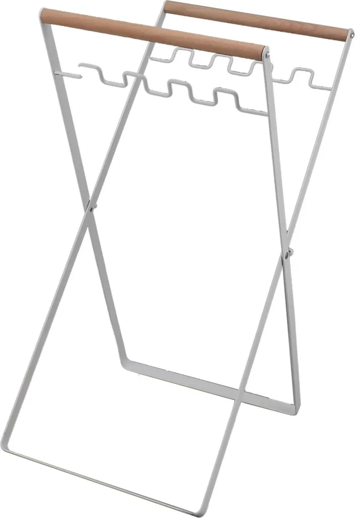 Support sac poubelle pliable en fer blanc, robuste pour le camping - 4