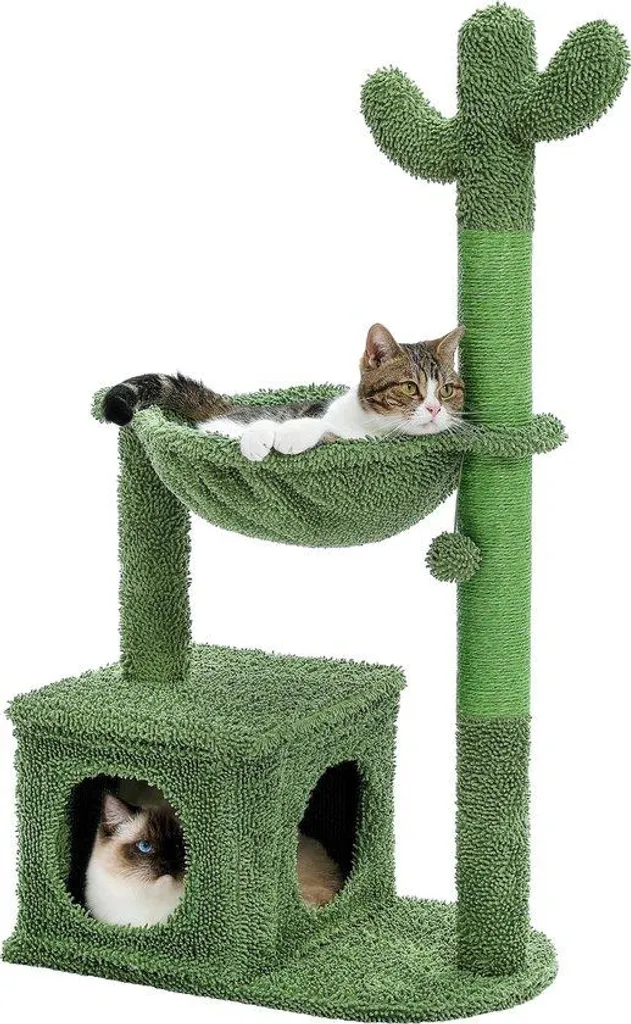 Grand arbre à chat avec hamac moelleux et jouets suspendus - Modèle L10