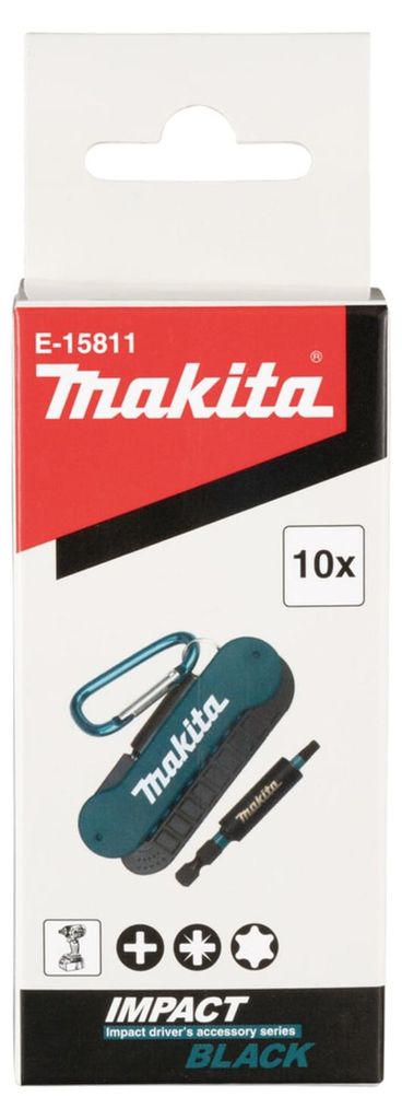 Makita Impact bitset, 10-delig. Productafbeelding 