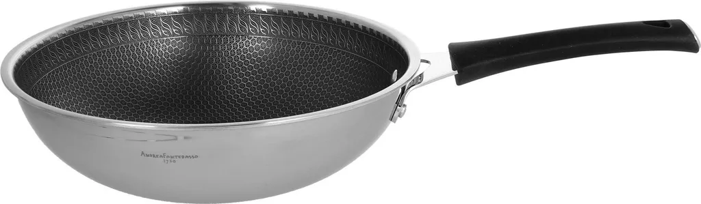 Wok 28 cm Induction STEEL Panev Andrea Fontebasso - Acier Inox Durable