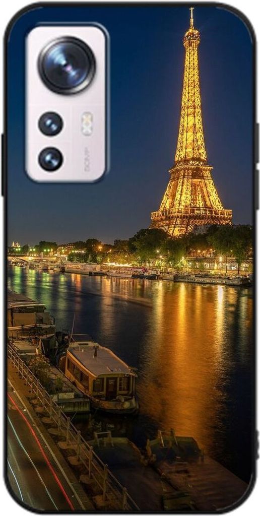 König Design Hülle kompatibel mit Xiaomi 12 Pro Kunststoff Soft Handyhülle - Handy Case Eifelturm