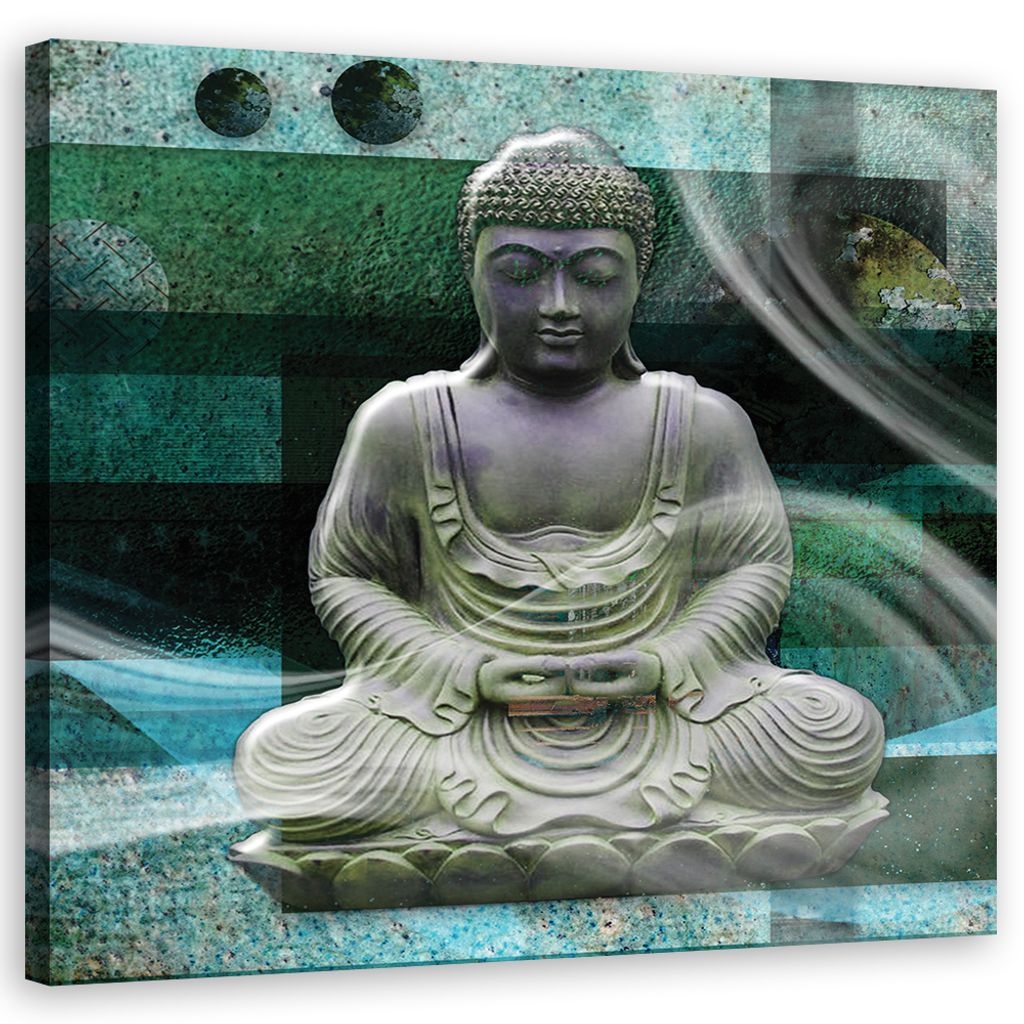 Leinwandbild religiös - grün 60x60 cm Feeby grün wandbild bereit zum aufhängen