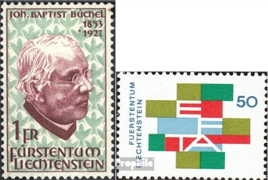 Briefmarken Liechtenstein 1967 Mi 480,481 (kompl.Ausg.) gestempelt Johann Büchel