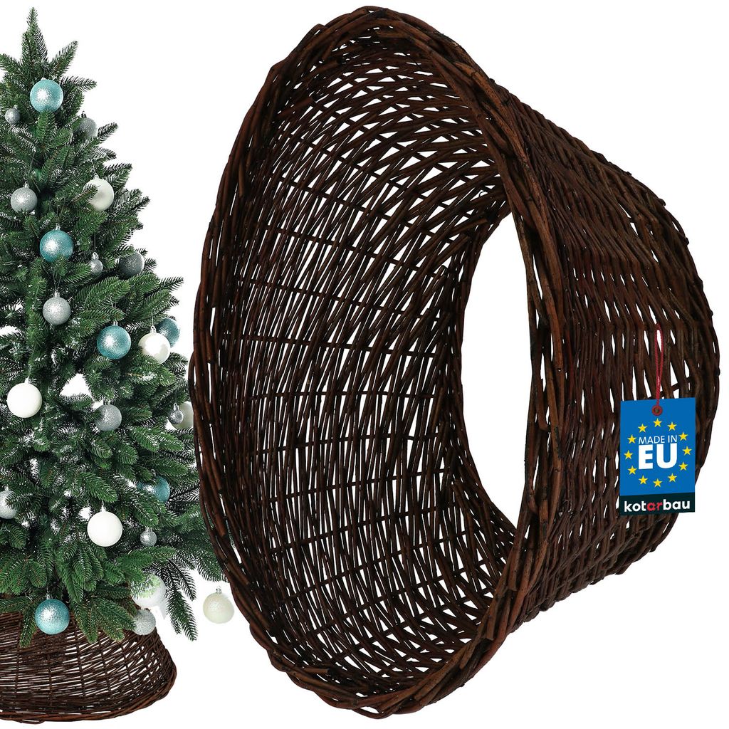 KOTARBAU® Weihnachtsbaum Rock aus Weide Ø 60 cm, Dunkel Produktbild 1