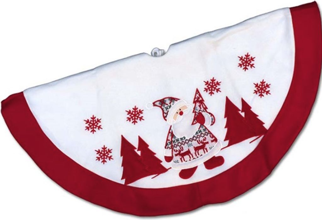 Unique Living | Baumrock Winterland 90cm Weihnachtsmann | Weihnachtsbaumtuch