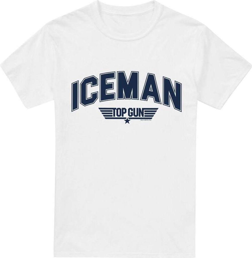 Top Gun - "Iceman" T-Shirt für Herren TV6860 (M) (Weiß)