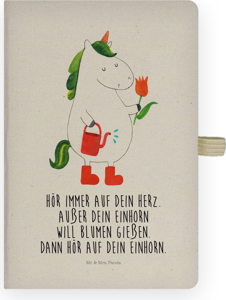 Mr. & Mrs. Panda Kladde Einhorn Gärtner - Transparent - Geschenk, Blume, Stiefel, Einhörner, Tagebuch, Luftballon, Journal, Gießkanne, notizbuch...